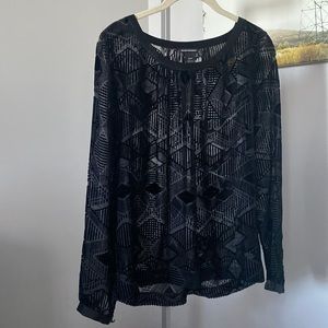 Club Monaco burnout velvet blouse